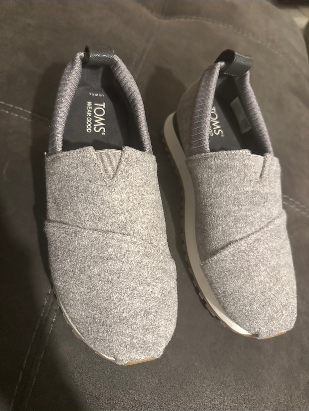 Alpargata Resident 2.0 Women’s Grey Felt Sneaker Slip-On Casual Shoes (TOMS)
